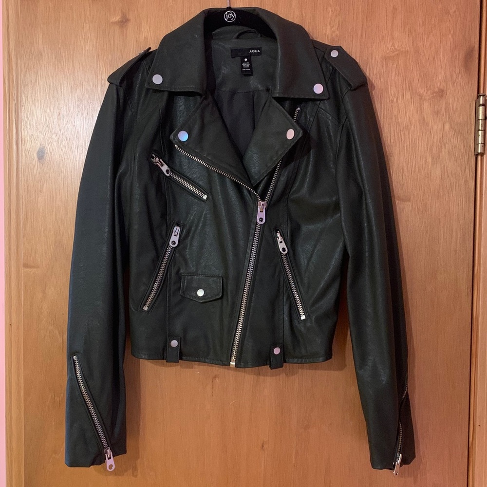 AQUA Faux Leather Jacket
